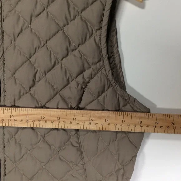 Eddie Bauer Vest Womens Medium Quilted Goose Down Brown Outdoors Hiking - Picture 10 of 16